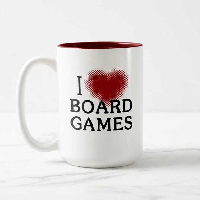 Taza Bicolor I Heart Board Games  (Izquierda)