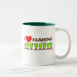 Taza Bicolor I Heart Farming