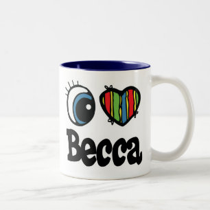 Taza Bicolor I Heart (Love) Becca