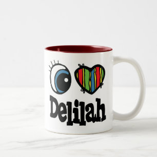 Taza Bicolor I Heart (Love) Delilah