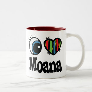 Taza Bicolor I Heart (Love) Moana