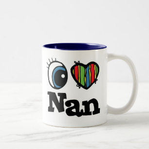 Taza Bicolor I Heart (Love) Nan