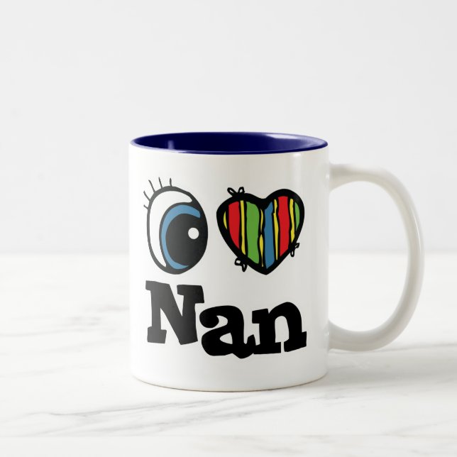 Taza Bicolor I Heart (Love) Nan (Derecha)