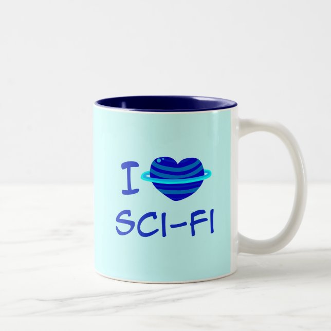 Taza Bicolor I Heart Sci-Fi (Derecha)