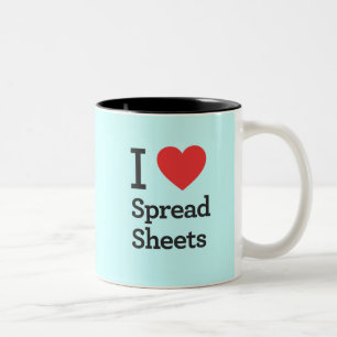 Taza Bicolor I Heart Spreadsheet