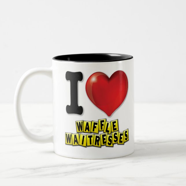 Taza Bicolor I Heart Waffle Waitress (Izquierda)