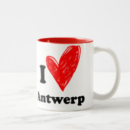 Taza Bicolor I love Antwerp