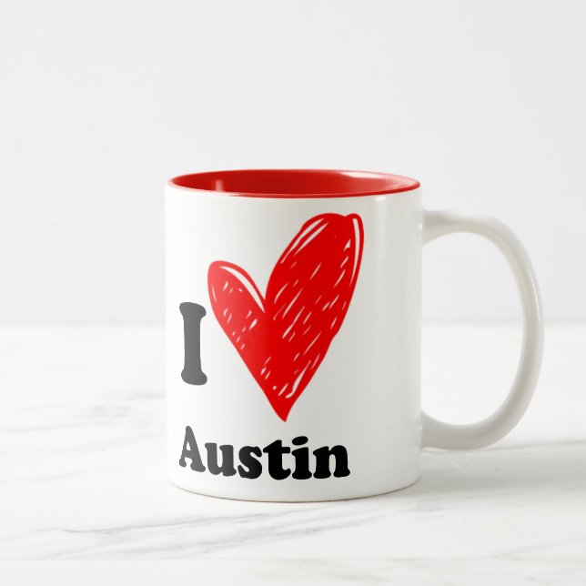 Taza Bicolor I love Austin (Derecha)