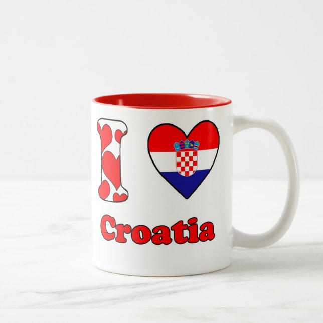 Taza Bicolor I love Croatia (Derecha)