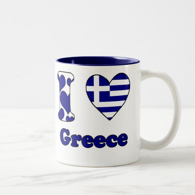 Taza Bicolor I love Greece (Derecha)