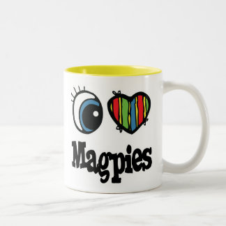 Taza Bicolor I Love (Heart Magpies)