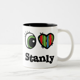 Taza Bicolor I Love (Heart) Stanly