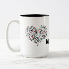 Taza Bicolor I Love Mahjong Mug