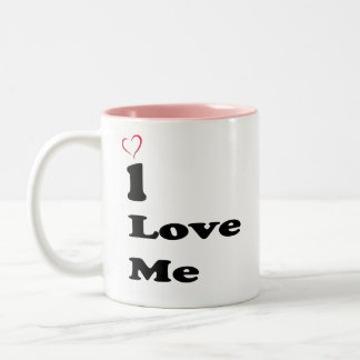 Taza Bicolor I Love Me Self-Love Typography Mug