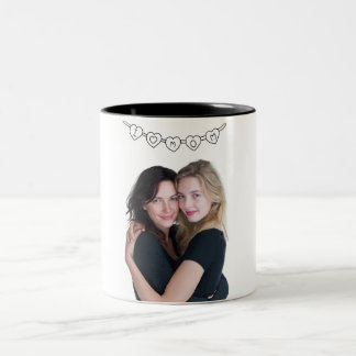 Taza Bicolor I Love Mom | Custom Photo Mother's Day Gift Mug