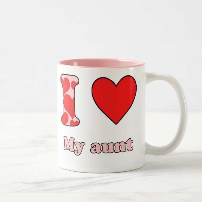 Taza Bicolor I love My aunt (Derecha)
