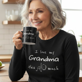 Taza Bicolor I Love my Grandma Typography Named Graphic Black