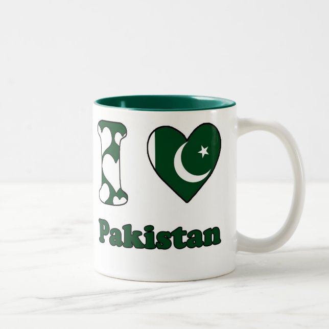 Taza Bicolor I love Pakistan (Derecha)