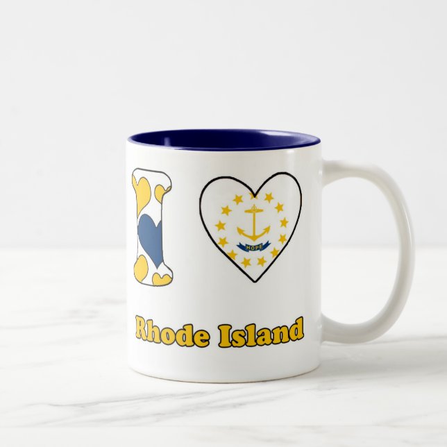 Taza Bicolor I love Rhode Island (Derecha)