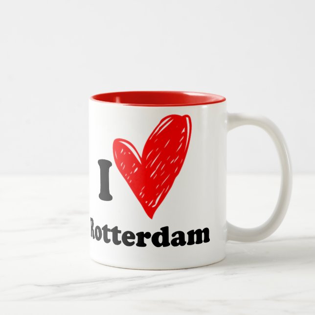 Taza Bicolor I love Rotterdam (Derecha)