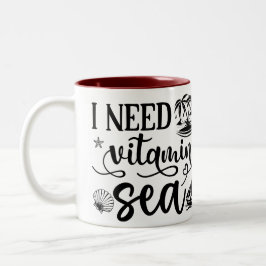Taza Bicolor I love Sea