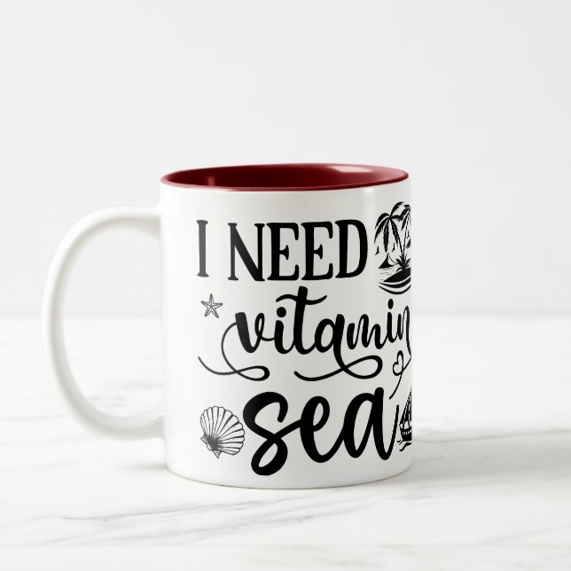 Taza Bicolor I love Sea (Izquierda)