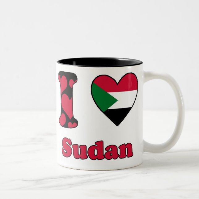Taza Bicolor I love Sudan (Derecha)