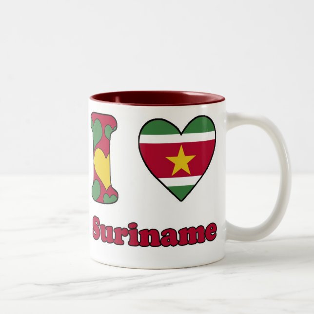 Taza Bicolor I love Suriname (Derecha)