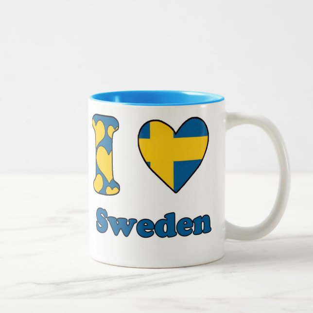 Taza Bicolor I love Sweden (Derecha)