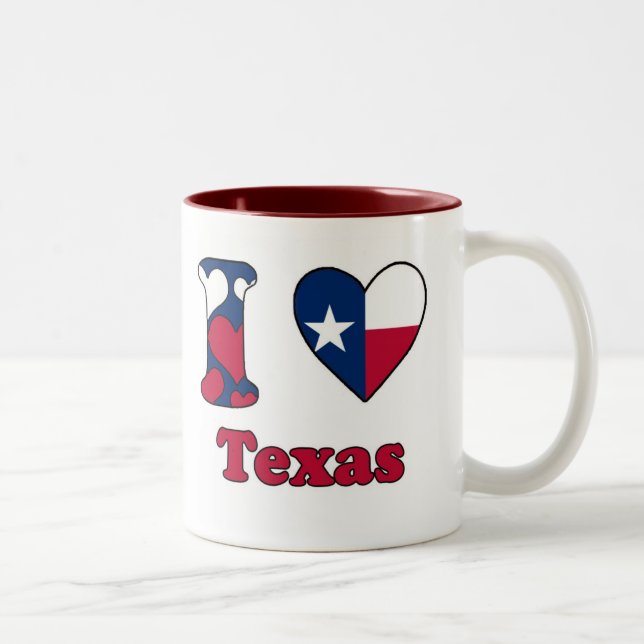 Taza Bicolor I love Texas (Derecha)