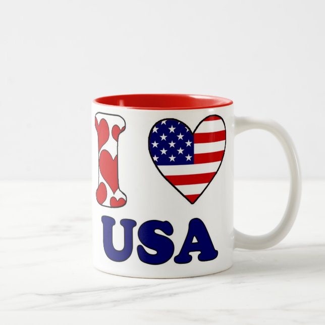 Taza Bicolor I love USA (Derecha)