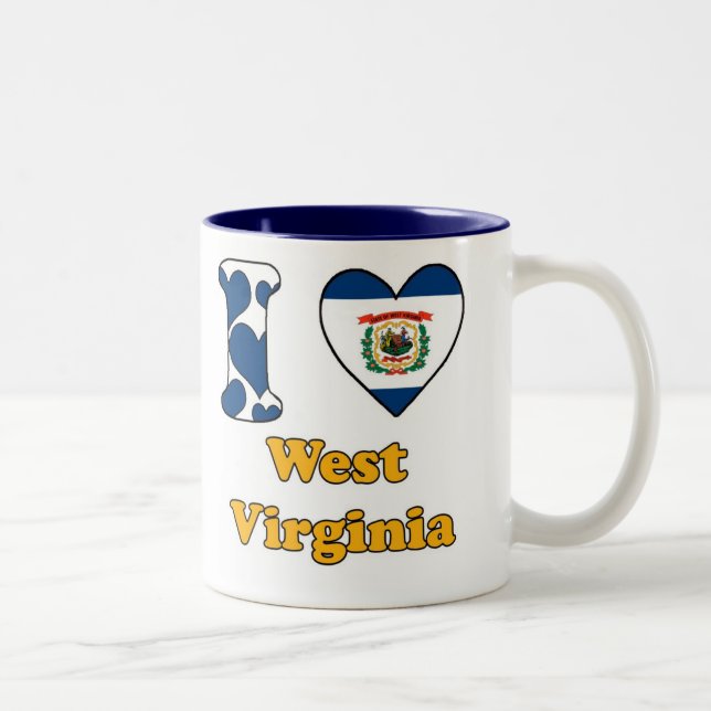 Taza Bicolor I love West Virginia (Derecha)