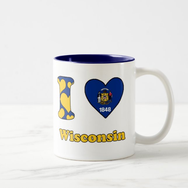Taza Bicolor I love Wisconsin (Derecha)
