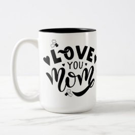 Taza Bicolor I Love You Mom Autism Awareness Coffee Mug 