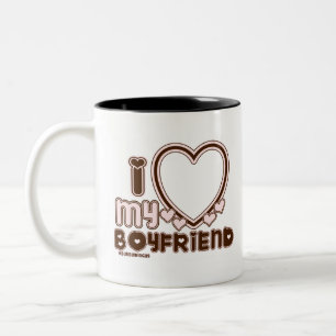 Taza Bicolor i luv brown bf