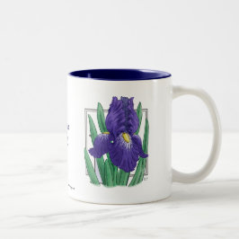 Taza Bicolor I para el monograma de la flor del iris