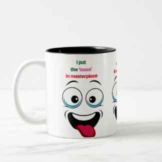 Taza Bicolor I Put the ‘Tease’ in Masterpiece Funny Cartoon Mug