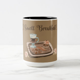 Taza Bicolor I Smell Breakfast Two-Tone Coffee Mug