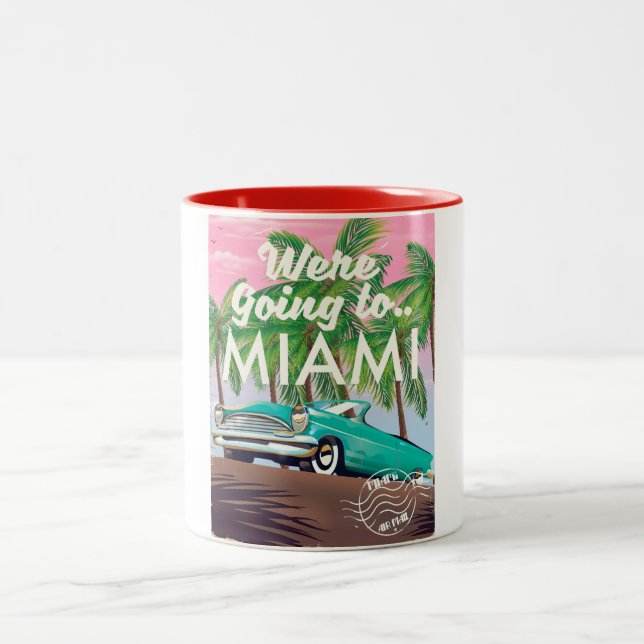 Taza Bicolor Íbamos a Miami (Centro)