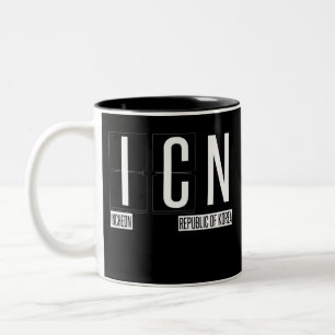 Taza Bicolor ICN - Inchon - aeropuerto internacional de Inchon