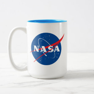 Taza Bicolor Icónica NASA Uranus Blue Trim Ceramic Bistro Mug