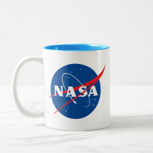 Taza Bicolor Icónica NASA Uranus Blue Trim Ceramic Mug