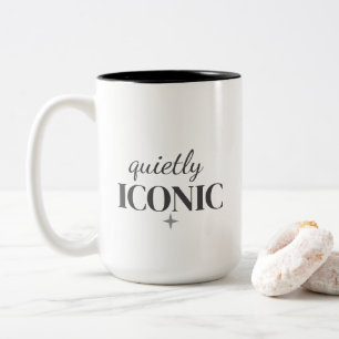 Taza Bicolor Icónico en Silencio   Declaración Minimalista Vint