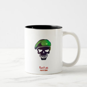 Taza Bicolor Icono de la cabeza de la bandera del pelotón el  