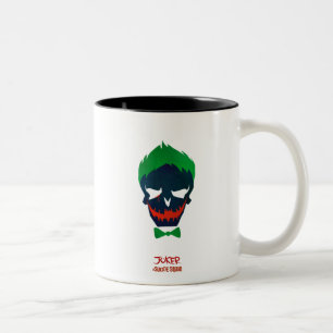 Taza Bicolor Icono de la cabeza del comodín del pelotón el  
