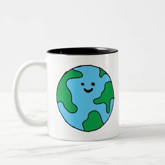 Taza Bicolor Icono Ecofriendly Happy Earth Clipart Ecofrie (Izquierda)