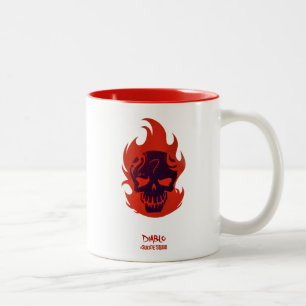 Taza Bicolor Icono principal del pelotón el   Diablo del