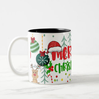 Taza Bicolor Iconos de Navidades clásicos