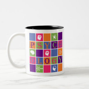Taza Bicolor Íconos de psicología