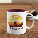 Taza Bicolor I'd Hike That Funny Hiking<br><div class="desc">Diseño lindo para los amantes de las caminatas al aire libre,  de los campamentos y de la naturales ideal para regalar en cualquier ocasion a esa persona que gusta de salir a la naturaleza a caminar o a acampar. No lo pienses y adquiera la suya ahora.</div>
